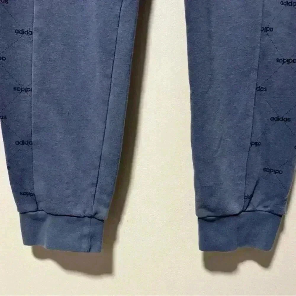 Adidas Men’s Blue Joggers Size Large - Logo Side Stripe, Athletic Fit - Picture 3 of 12